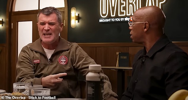 Roy Keane moans about ‘annoying’ Ian Wright’s pleas to dance at Gary Neville’s birthday as animated rant leaves pundits in hysterics