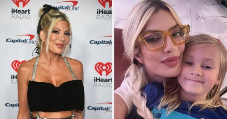 Tori Spelling Shared A Photo Of Her 7-Year-Old Son Pretending To Give A Massage While She Was Half-Naked — Yeah, It Didn't Go Over So Well