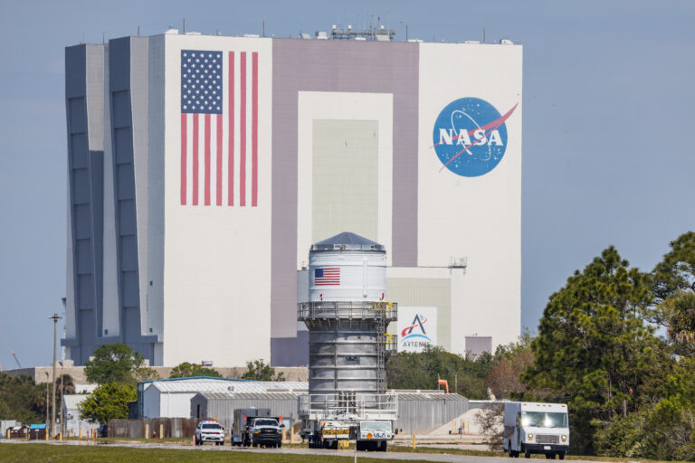 Artemis II Upper Stage Delivered to Kennedy