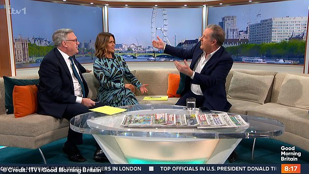 Moment Susanna Reid ‘refuses to hug’ Piers Morgan as broadcaster returns to Good Morning Britain after he stormed out 1,453 days ago