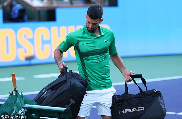 Novak Djokovic dumped out of Indian Wells by world No 85 Botic van de Zandschulp… as coach Andy Murray watches on from the stands