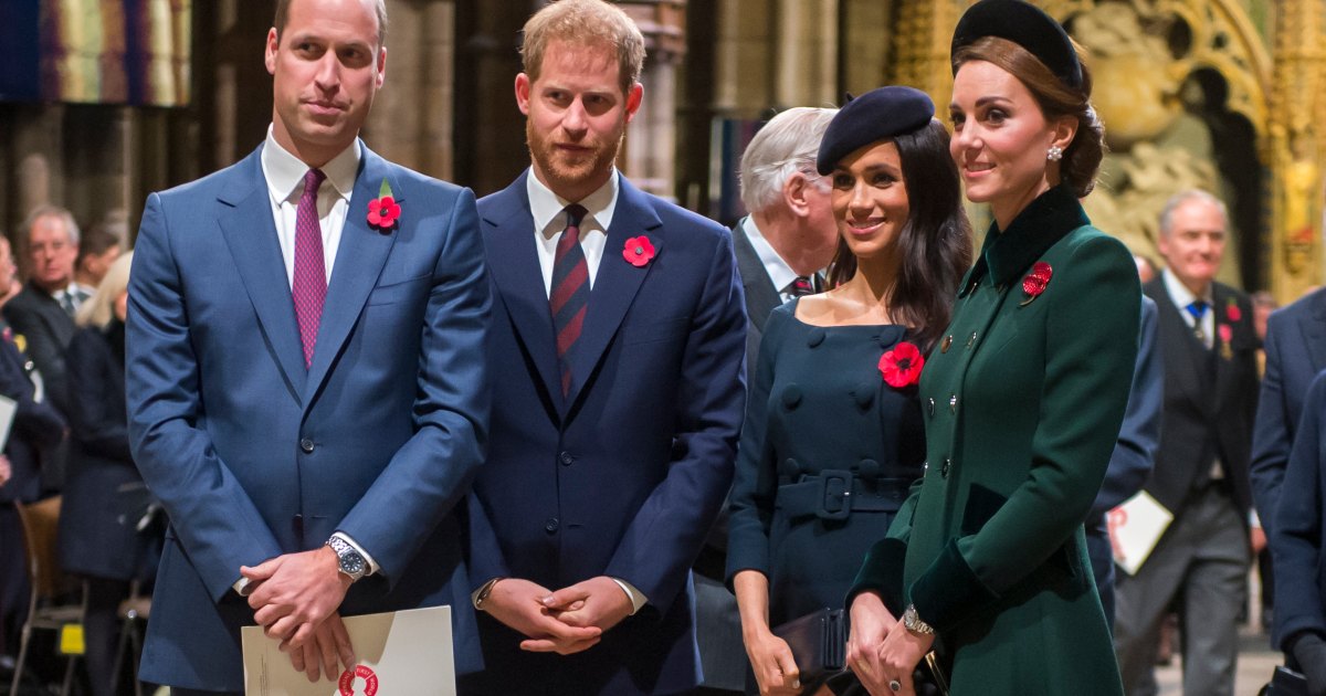 Prince William, Prince Harry, Meghan Markle, and Princess Kate Middleton