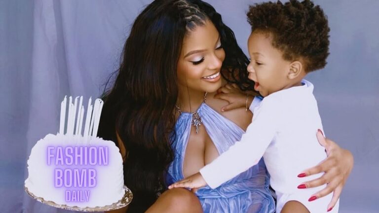 Halle Bailey Celebrated Her Birthday in a Lavender DI PETSA Gown Alongside Son Halo
