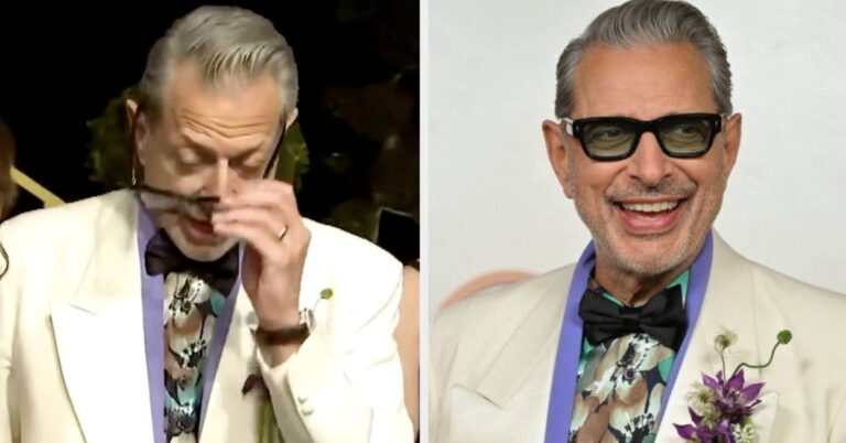 Jeff Goldblum Got Caught Admiring Himself At The Oscars