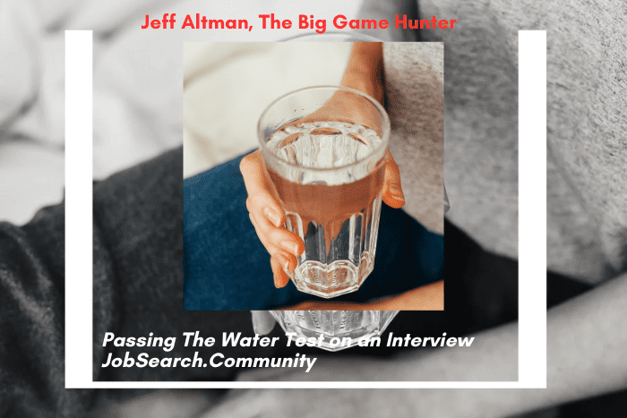 Passing The Water Test on an Interview #shorts