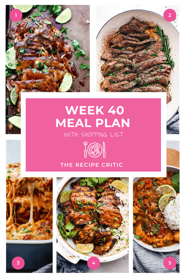 Weekly Meal Plan #40 | The Recipe Critic