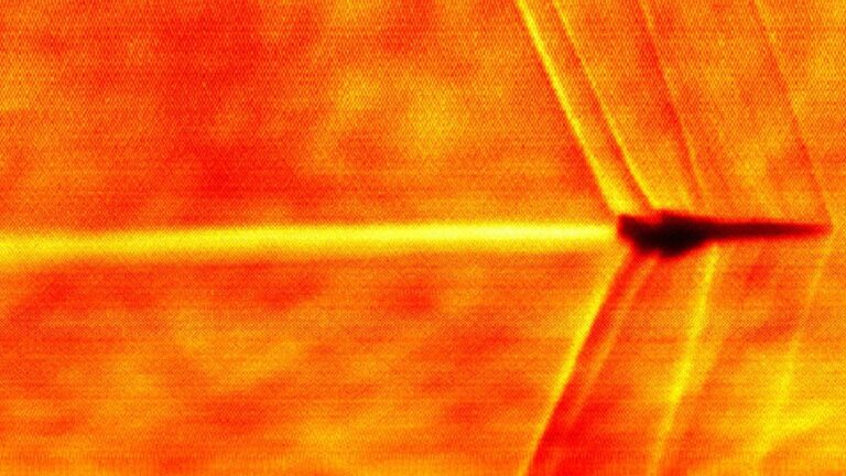 Boom Supersonic’s XB-1 jet flew in front of the sun so NASA could take this incredible shock wave photo