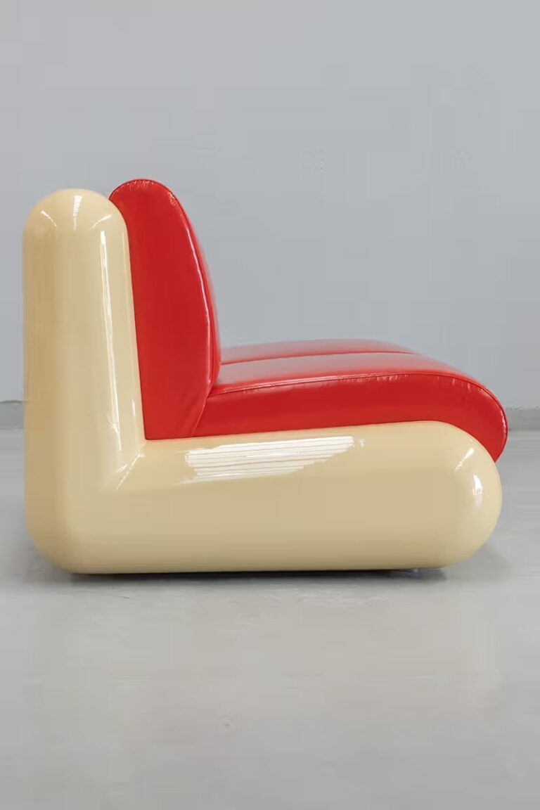 Upholstered Red PVC Sodas : holloway li 2