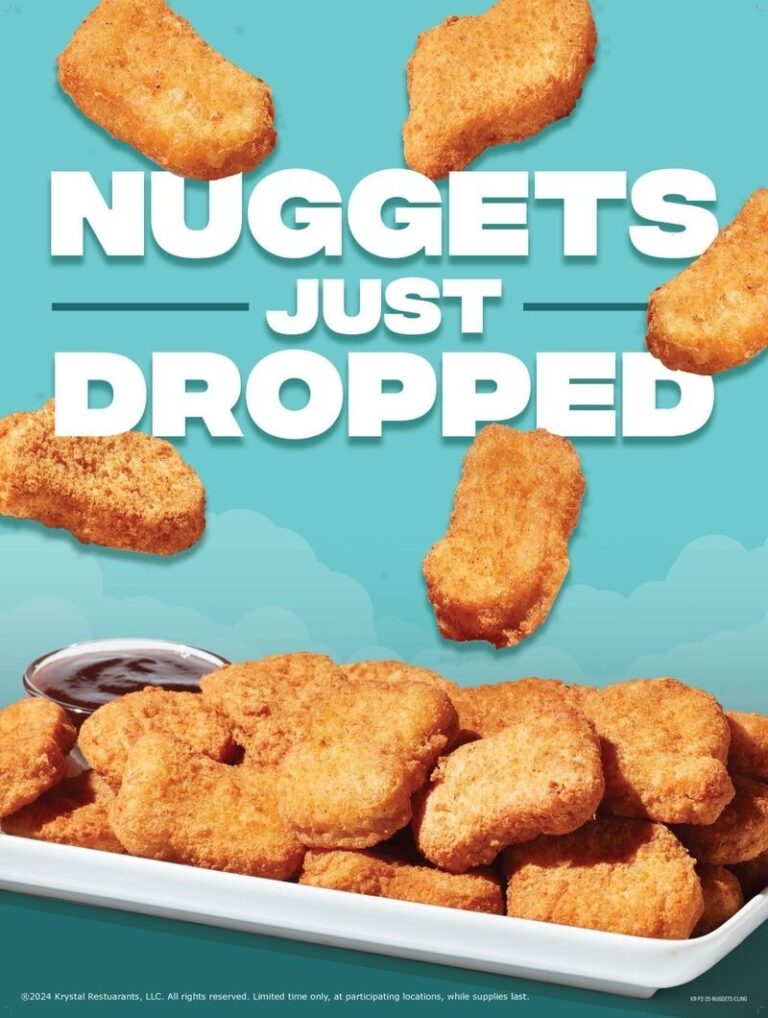 Expansive QSR Nugget Menus : Krystal Chicken Nuggets