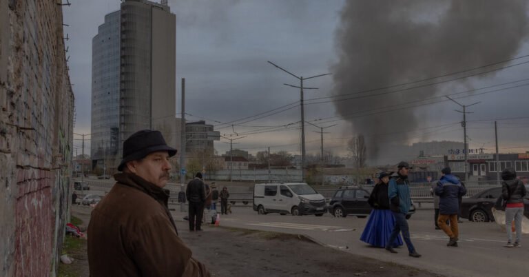 Russia Strikes Kyiv as Ukraine Mourns Deadly Attack on Zelensky’s Hometown