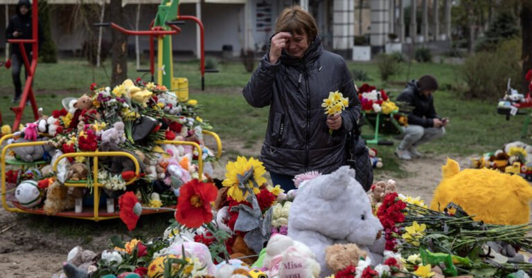 Ukrainians Mourn Many Killed in Russian Strike Near Playground