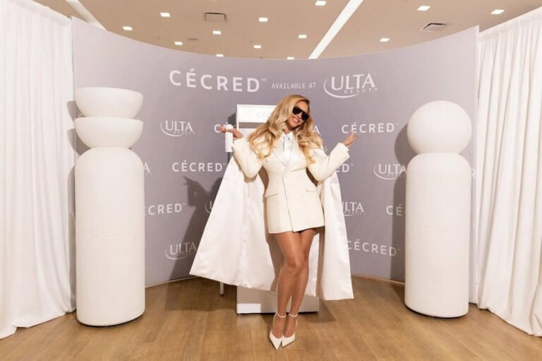 Beyonce Serves Power Chic in White Sculpted Wardrobe NYC Blazer Dress and Aquazzura Pumps for Cecred x Ulta Beauty Launch