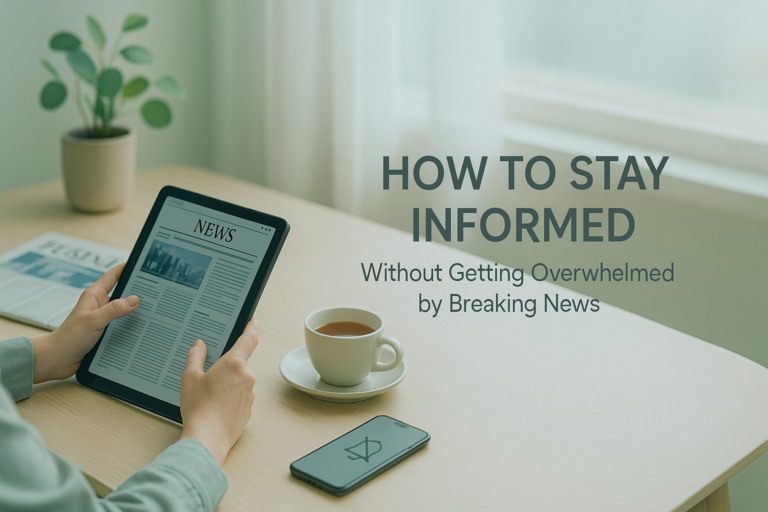 How to Stay Informed Without Getting Overwhelmed by Breaking News