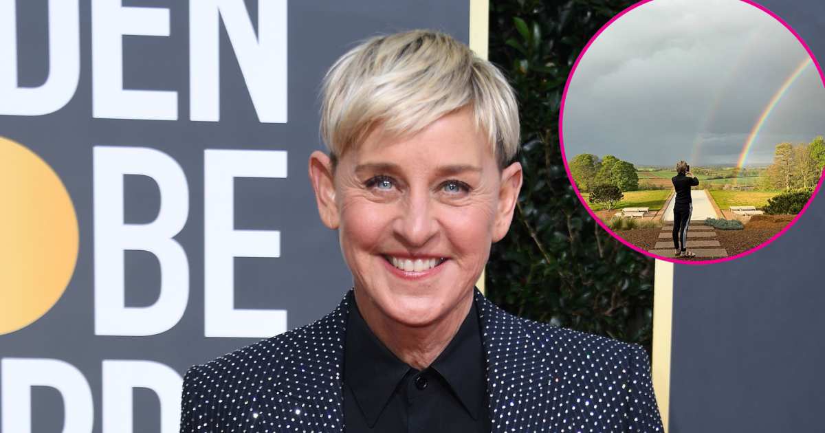Ellen DeGeneres Shows Off Rainbow After Moving to England