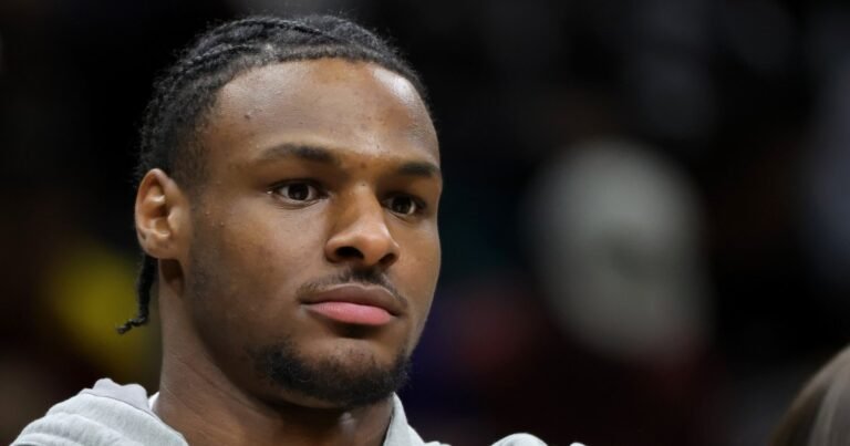 LeBron James’ Son Bronny Makes His Lakers Starting Debut