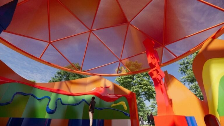 Curvaceous Artful Play Pavilions : play pavilion