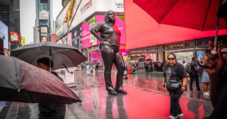 Times Square Sculpture Prompts Racist Backlash. To Some, That’s the Point.