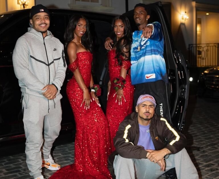 Red Hot in Strapless Kellie Ford: The Combs Kids Showcase Style and Strength Amidst the Storm
