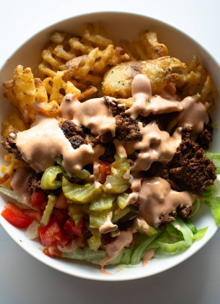 Burger Bowls with House Sauce and Ranch Fries Recipe