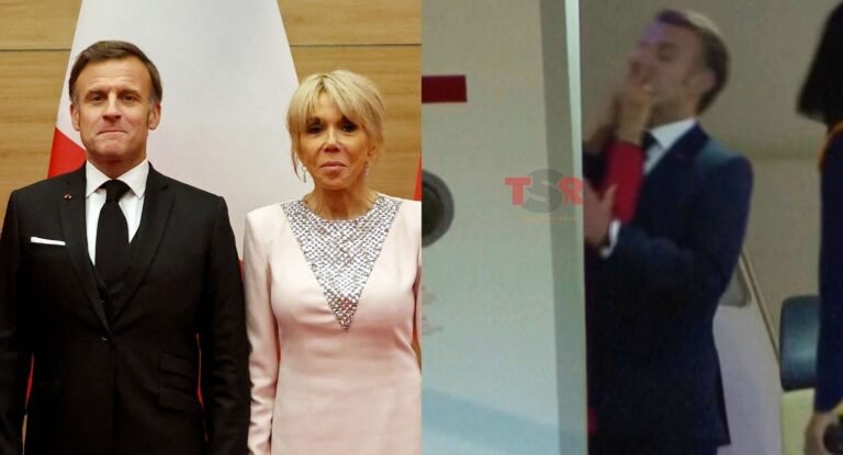 French President Reacts To Viral Video Of Wife Smushing His Face