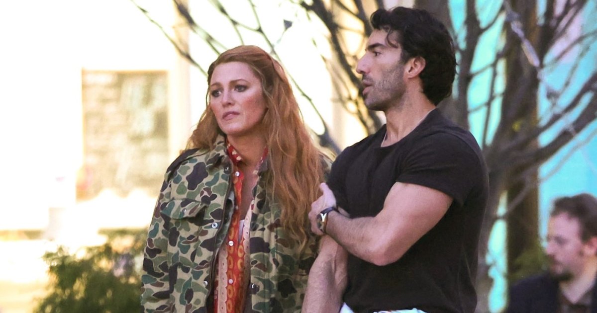 Blake Lively and Justin Baldoni on 'It Ends With Us' set