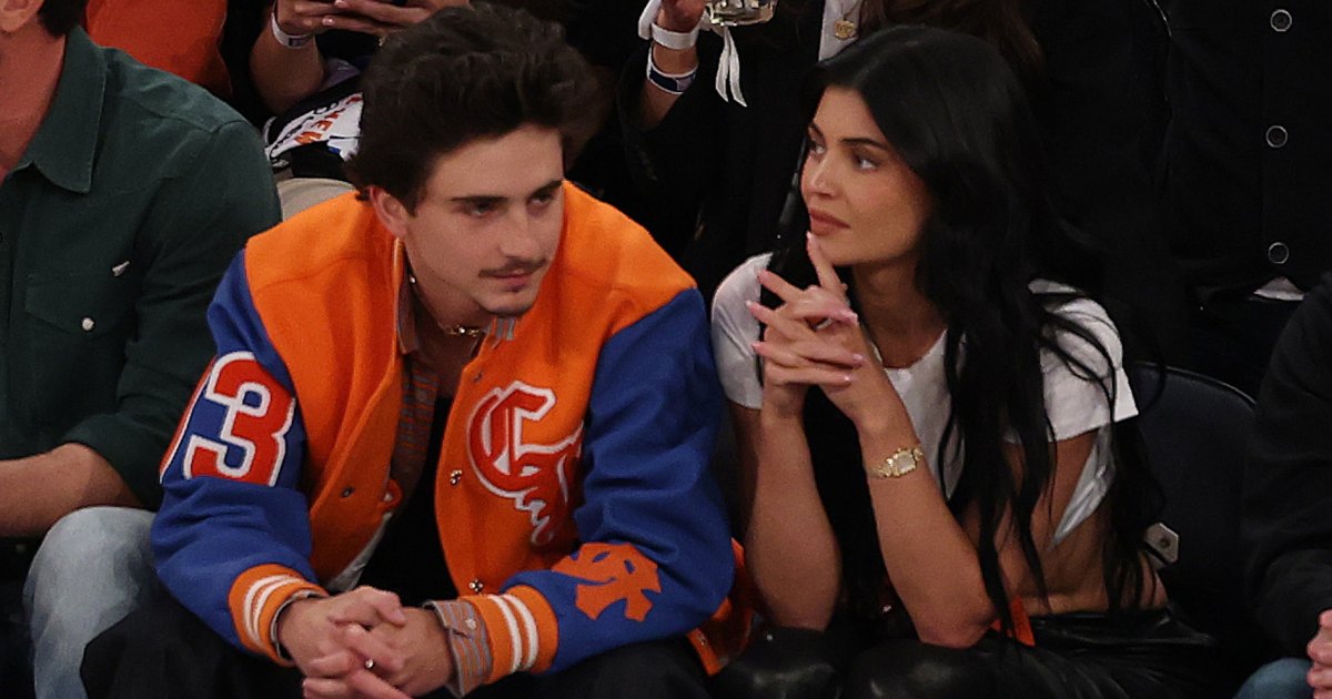 Kylie Jenner and Timothee Chalamet Enjoy Courtside Date Night at Basketball Game.
