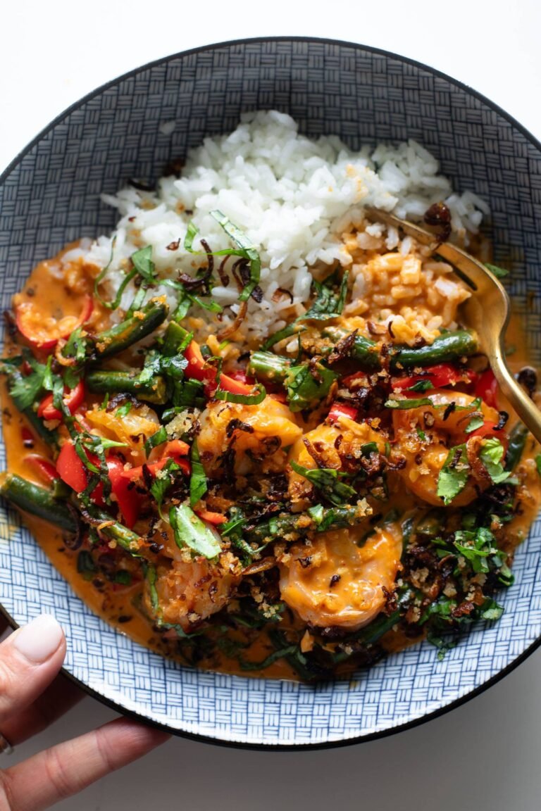Thai Shrimp Curry with Yummy Shallot Crispies Recipe