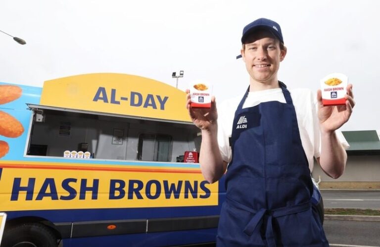 All-Day Hashbrown Pop-Ups : Aldi Hash Brown Van