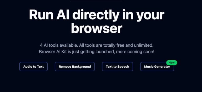 Browser-Based AI Tools : Browser AI Kit