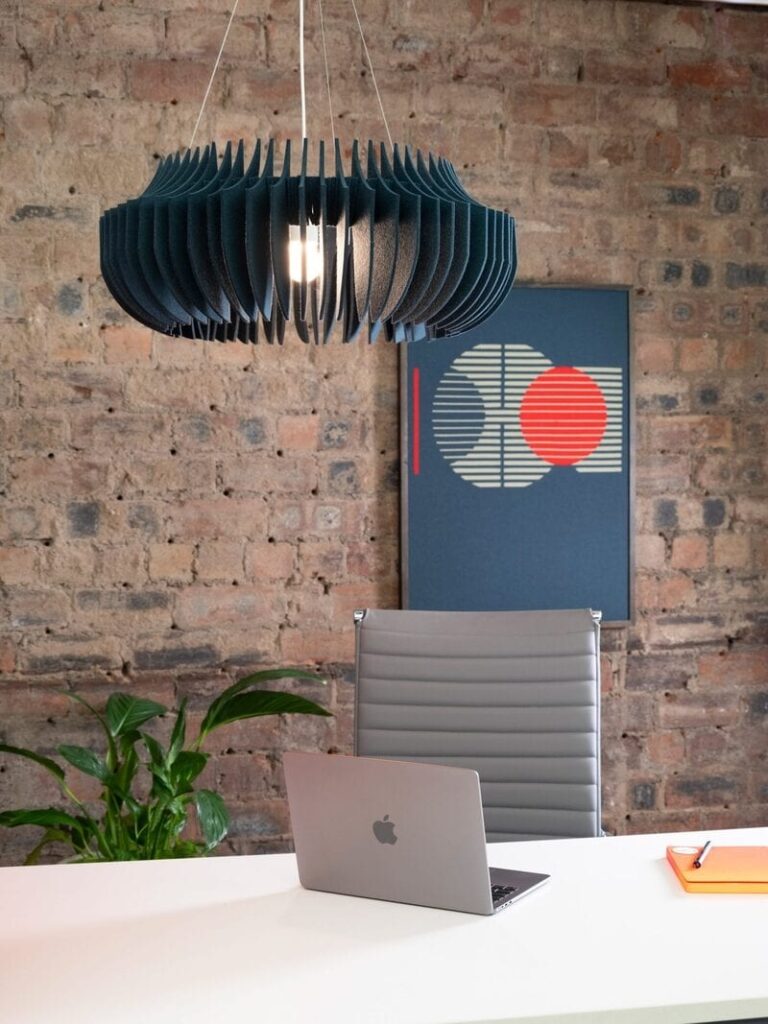 Sculptural Acoustic Dampening Lights : linear light