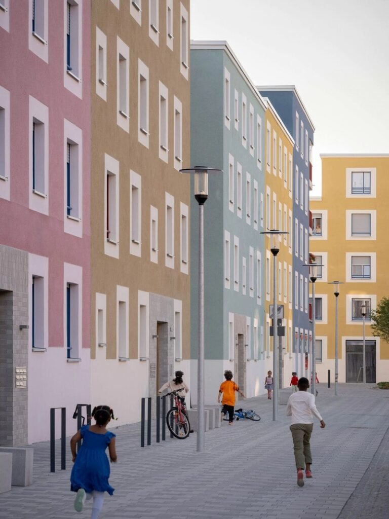 Pastel Tonal Apartment Blocks : Regensburg Quarter