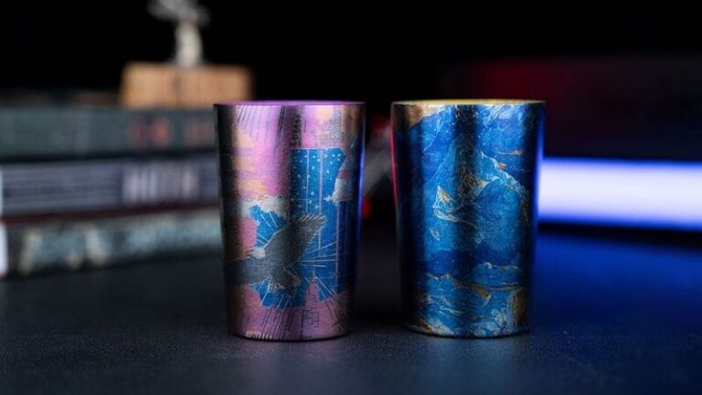 Aftertaste-Free Titanium Cups : TITANER Color-Ti Double-Wall Cup