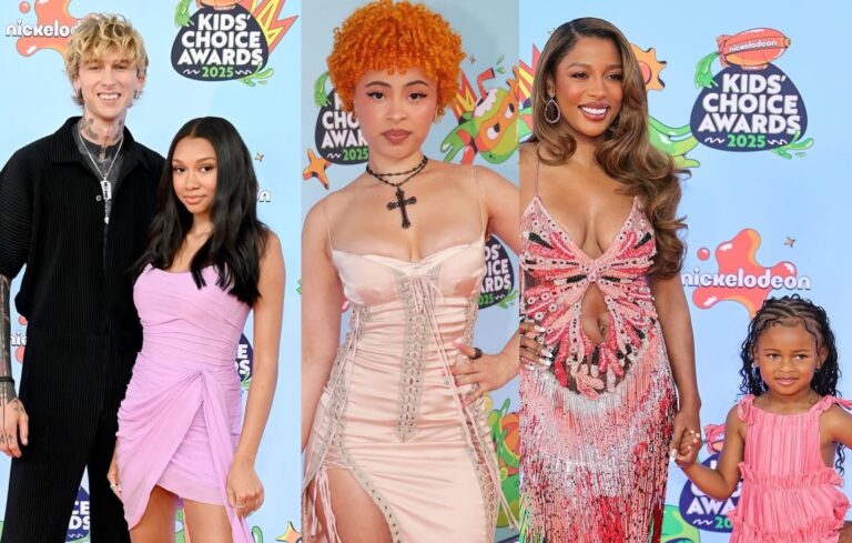 On the Scene at the 2025 Kid’s Choice Awards: Victoria Monet in PatBo, Ice Spice in Pink Dolce & Gabbana, Machine Gun Kelly in Issey Miyake, and More!