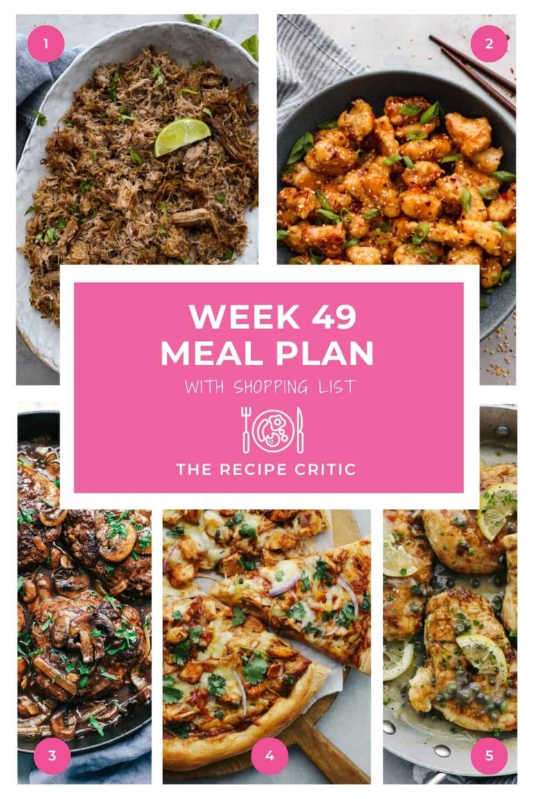 Weekly Meal Plan #49 | The Recipe Critic