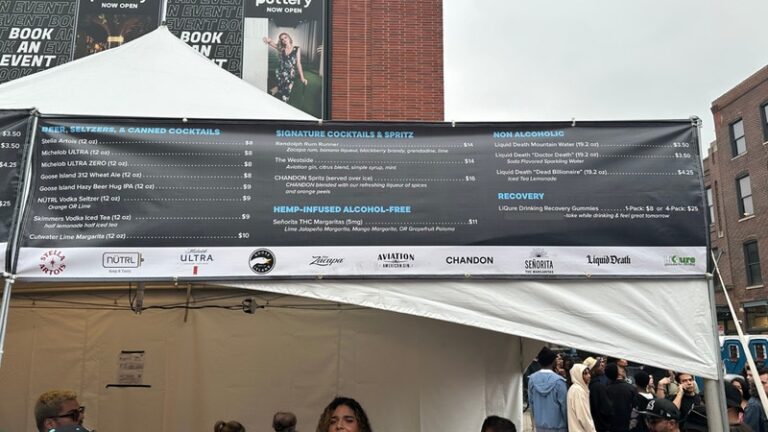 Recovery-Focused Festival Bar Menus : Bar Menu