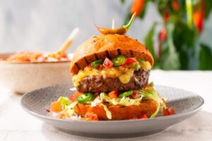 Spicy Plant-Based Burgers : Beyond Burger Jalapeño