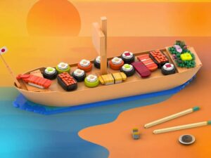 Sushi Boat Blocked Puzzles : funamori platter set