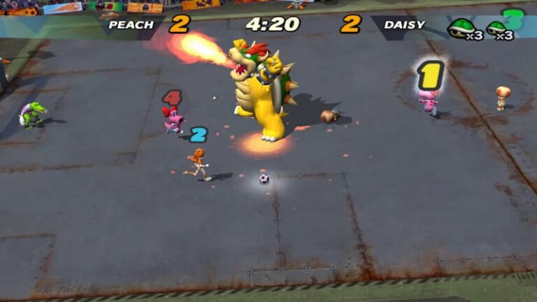 Multiplayer Cartoon Soccer Games : super mario strikers