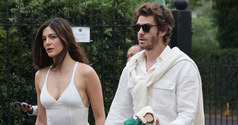 Andrew Garfield and Monica Barbaro Hold Hands at Wimbledon