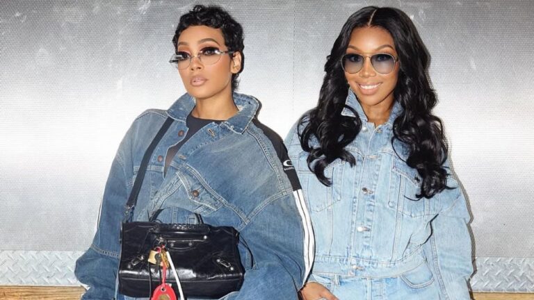 Brandy and Monica Promote the “Boy is Mine” Tour in Blue Denim Alexander Wang and Balenciaga Looks