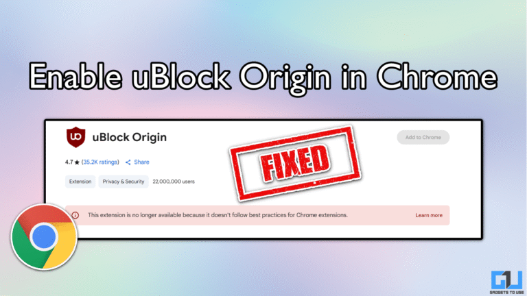 How to Get uBlock Origin Working Again in Google Chrome