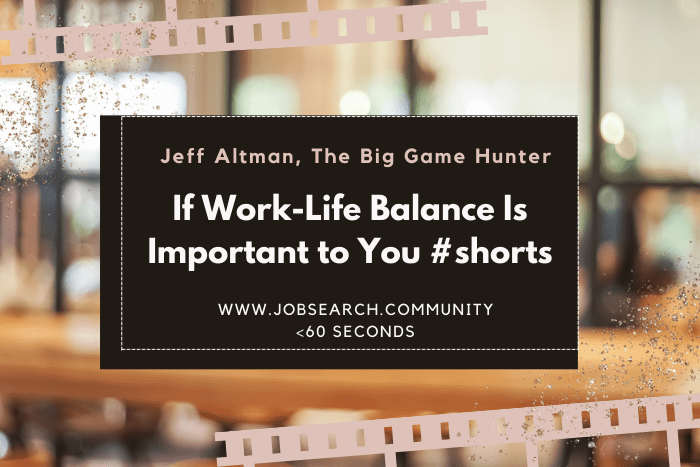 If Work-Life Balance Is Important to You #shorts