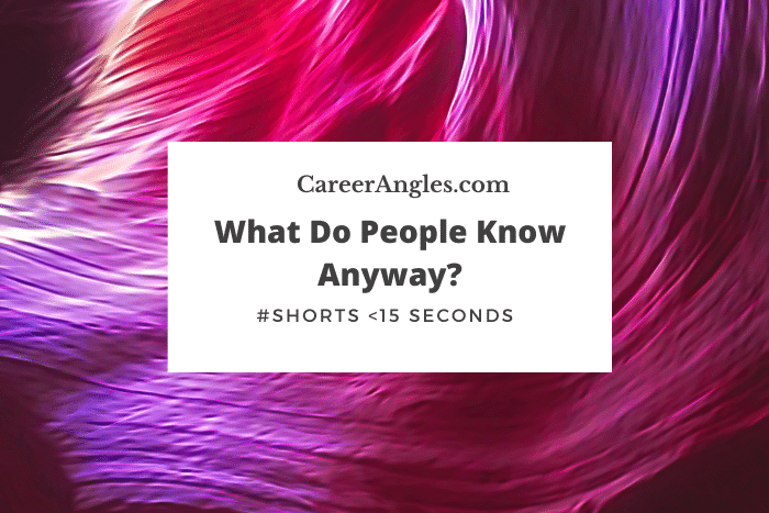 What Do People Know Anyway? #shorts