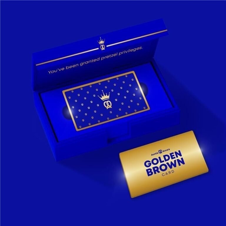 Auntie Anne’s Golden Brown Card,