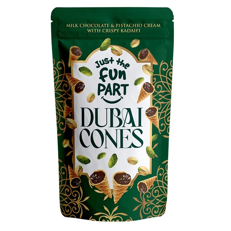 Dubai-Style Waffle Cone Bites : dubai cones