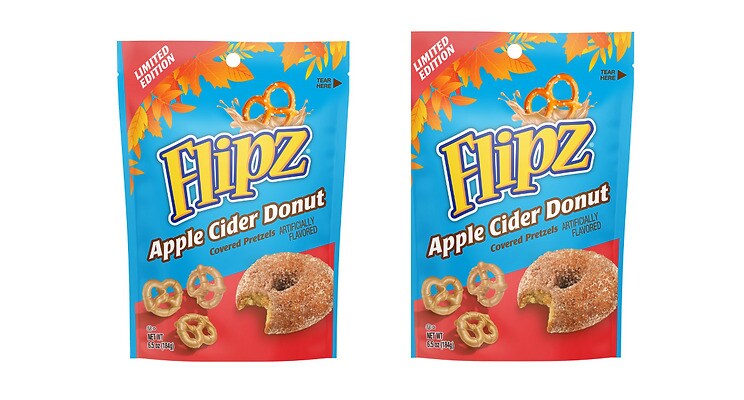 Autumnal Donut-Flavored Pretzels : Flipz Apple Cider Donut