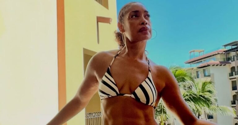 Gina Torres Drops Jaws With Ab-Baring Bikini Photos on Vacation
