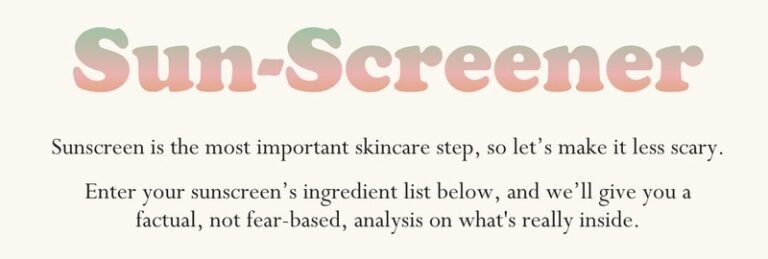 Sunscreen Ingredient-Analyzing Tools : Ingredient Analyzer