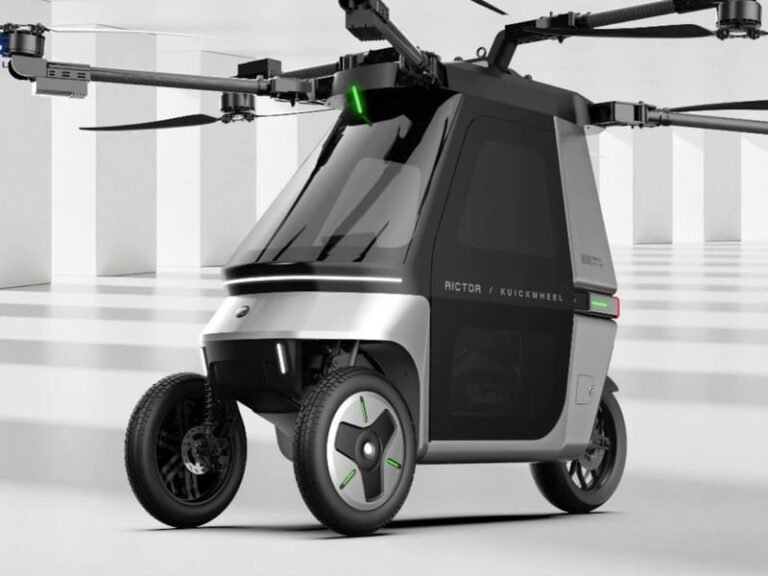 Airborne Electric Motorcycle Designs : Kuickwheel Skyrider X6