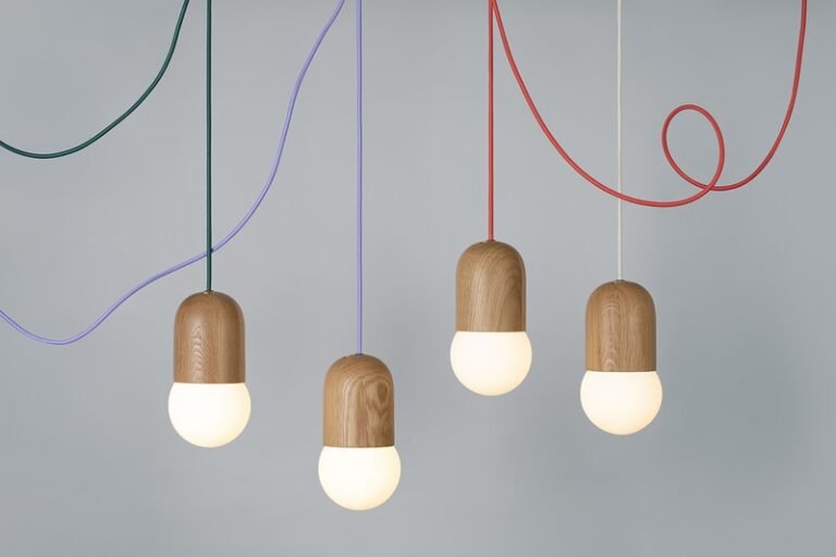 American Oak Pendant Lighting : light bean